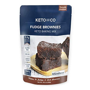 Keto Fudge Brownie Mix by Keto and Co | Just 1.1g Net Carbs Per Serving | Gluten free, Low Carb, Diabetic Friendly, Naturally Sweetened