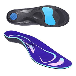 RooRuns Plantar Fasciitis Arch Support Insoles for Women Men, Running Athletic Orthotic Shoe Inserts, Work Boot PU Gel Metatarsalgia Insoles for Arch Pain Relief, Heel Spurs, Flat Feet, OverPronation