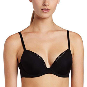 Calvin Klein Women's Seductive Comfort with Lace Lift Demi Bra, Black, 32DD