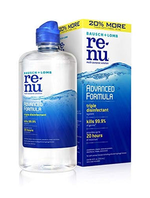Contact Lens Solution by Renu, Multi-Purpose Disinfectant, Advanced Formula Kills 99.9% of Germs, 12 Fl Oz