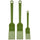 Kuhn Rikon Silicone Wrapped Steel Whisking Forks, Set of 3, Green