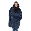 THE COMFY Original | Oversized Microfiber & Sherpa Wearable Blanket, Seen On Shark Tank, One Size Fits All Blue