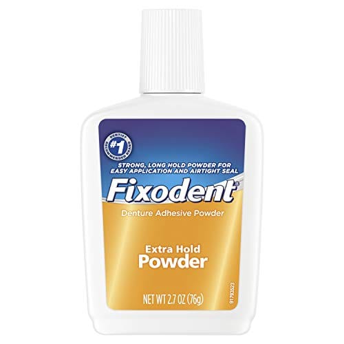 Fixodent Extra Hold Denture Adhesive Powder 2.7 Oz (Pack of 4)