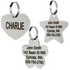 GoTags Stainless Steel Pet ID Tags, Personalized Dog Tags and Cat Tags, up to 8 Lines of Custom Text Engraved on Both Sides, in Bone, Round, Heart, Bow Tie, Flower, Star and More (Bowtie, Small)
