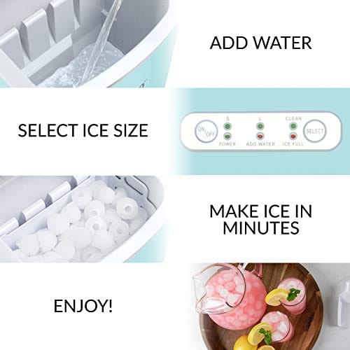 Products Igloo ICEB26HNAQ Automatic Self-Cleaning Portable Electric Countertop Ice Maker Machine With Handle, 26 Pounds in 24 Hours