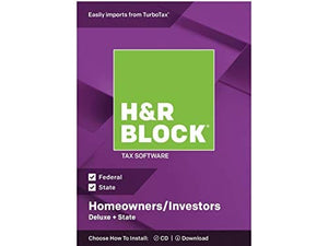 H&R BLOCK Tax Software Deluxe + State 2018