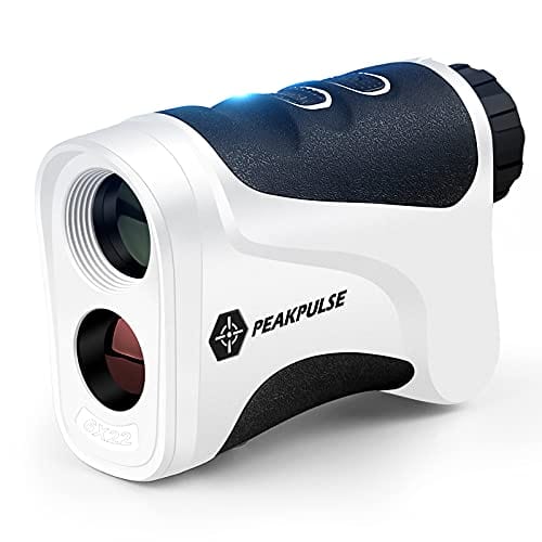 PEAKPULSE 6Pro Golf Laser Rangefinder with Slope-Switch Technology, Flag Acquisition with Pulse Vibration Technology and Fast Focus System, Perfect for Choosing The Right Club. 500 Yard Range.