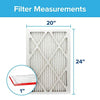 Filtrete 20x24x1, AC Furnace Air Filter, MPR 1000, Micro Allergen Defense, 4-Pack (exact dimensions 19.81 x 23.81 x 0.81)