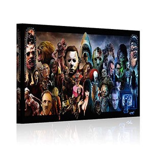 HAOSHUNDA Horror Movies Oil Painting on Canvas Posters and Prints Decoracion Wall Art Picture Living Room Wall (12