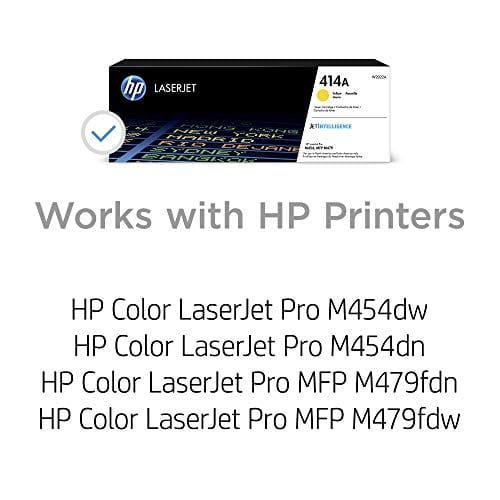 HP 414A | W2022A | Toner Cartridge | Yellow | Works with HP Color LaserJet Pro M454 series, M479 series