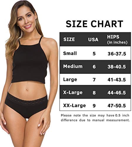 Cotton Underwear for Women, Lace Panties for Women, Cotton Panties For Women Pack(218M-Light)