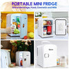 AstroAI Mini Fridge 4 Liter/6 Can AC/DC Portable Thermoelectric Cooler and Warmer for Skincare, Foods, Medications, Home and Travel, White