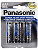 Panasonic 5741 8PC AA Batteries Super Heavy Duty Power Carbon Zinc Double A Battery 1.5V, Black (Pack of 8)