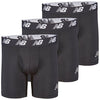 New Balance Men's 6" Boxer Brief Fly Front with Pouch, 3-Pack ,Black/Laser Blue/Team Royal, Large (36"-38")