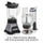 Hamilton Beach Wave Crusher Blender with 40oz Jar, 3-Cup Vegetable Chopper, and Portable Blend-In Travel Jar for Shakes and Smoothies, Grey & Black (58163)