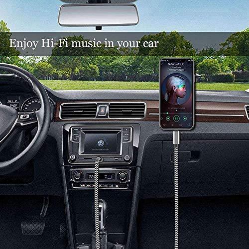 Aux Cord for iPhone, Apple MFi Certified esbeecables Lightning to 3.5mm Nylon Braided Audio Stereo Cable for iPhone 12 11 XS XR X 8 7 6