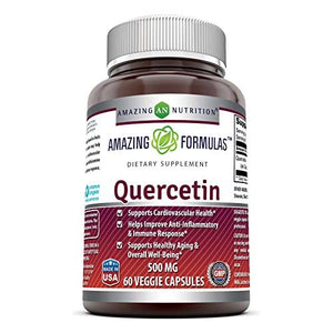 Amazing Formulas - Quercetin 500 Mg, 60 Vegetarian Capsules * Supports Cardiovascular Health