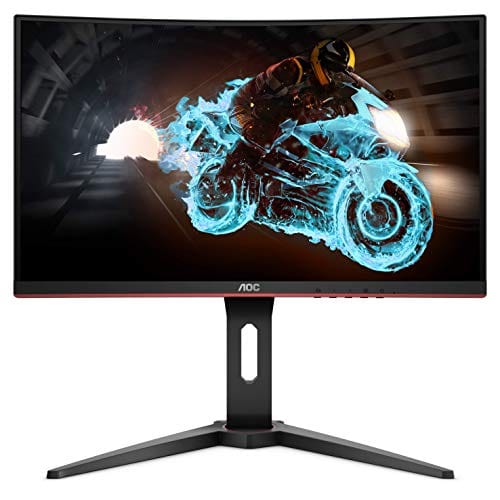 AOC C24G1A 24" Curved Frameless Gaming Monitor, FHD 1920x1080, 1500R, VA, 1ms MPRT, 165Hz (144Hz supported), FreeSync Premium, Height adjustable Black