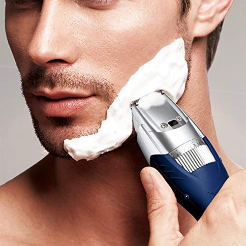 Panasonic Cordless Men's Beard Trimmer With Precision Dial, Adjustable 19 Length Setting, Rechargeable Battery, Washable - ER-GB40-S (Blue)