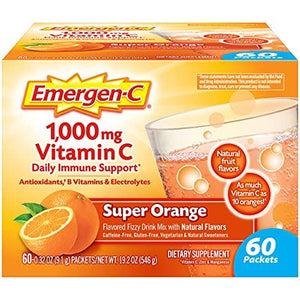Emergen-C 1000mg Vitamin C Powder, with Antioxidants, B Vitamins and Electrolytes, Vitamin C Supplements for Immune Support