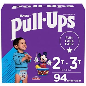 Pull-Ups Boys' Potty Training Pants Training Underwear Size 4, 2T-3T, 94 Ct