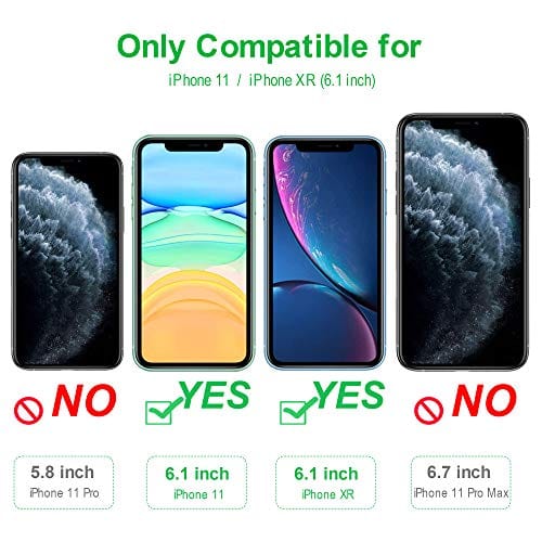 Arae Screen Protector for iPhone Xr/iPhone 11, HD Tempered Glass, Anti Scratch Work with Most Case, 6.1 inch, 3 Pack