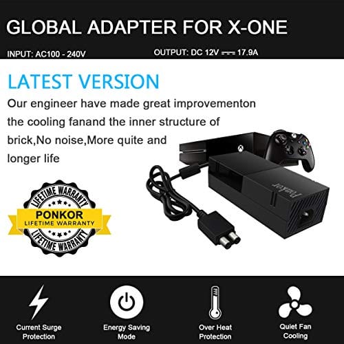 Xbox One Power Supply Xbox One Power Brick Power Box Power Block Replacement Adapter AC Power Cord Cable for Microsoft Xbox One