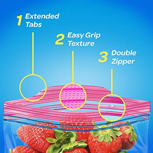 Ziploc Gallon Food Storage Bags, Grip 'n Seal Technology for Easier Grip, Open, and Close, 30 Count, Pack of 4 (120 Total Bags)
