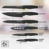 Nutriblade 6 PC Knife Set by Granitestone, Professional Kitchen Chef’s Knives