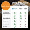 4 x 2 Rectangle Mailing Labels - Permanent, White Matte - Address, Shipping, Gift Labels - Pack of 100 Labels, 10 Sheets - Inkjet/Laser Printers - Online Labels