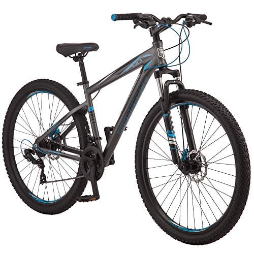 Mongoose Impasse HD Mens Mountain Bike, 29-Inch Wheels, Aluminum Frame, Twist Shifters, 21-Speed Rear Deraileur, Front and Rear Disc Brakes, Charcoal