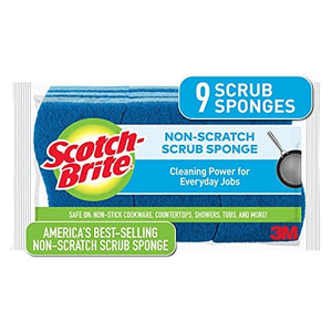 Scotch-Brite Non-Scratch Scrub Sponges, 9 Scrub Sponges