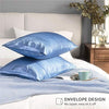 Bedsure Satin Pillowcases Standard Set of 2 - Airy Blue Pillow Cases for Hair and Skin 20x26 inches, Satin Pillow Covers 2 Pack with Envelope Closure