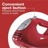 Hamilton Beach 6-Speed Electric Hand Mixer, Beaters and Whisk, with Snap-On Storage Case, Red