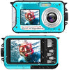 Waterproof Digital Camera Underwater Camera Full HD 2.7K 48 MP Video Recorder Selfie Dual Screens 16X Digital Zoom Flashlight Waterproof Camera for Snorkeling (DV806)