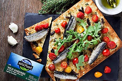 Wild Planet Wild Sardines in Extra Virgin Olive Oil, Lightly Smoked, Keto and Paleo, 4.4 Ounce (Pack of 12)