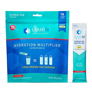 Products Liquid I.V. Hydration Multiplier - Strawberry - Hydration Powder Packets | Electrolyte Supplement Drink Mix | Low Sugar | Easy Open