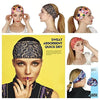 Headbands for Women, Bohemian Style Yoga Elastic Headwraps Head Wrap Hair Band 8 Pack (Style-8 (8-Pack))