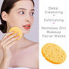 GAINWELL 5-Colored Natural Compressed Facial Sponges, for Facial Cleansing, Reusable & Eco-Friendly, 50 PCS