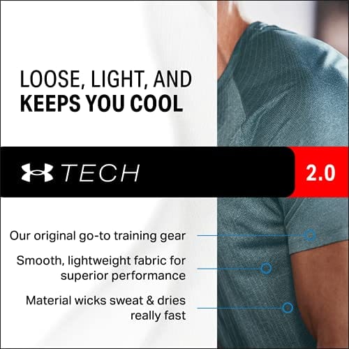 Under Armour Men's Standard Tech 2.0 Short-Sleeve T-Shirt, Academy (408)/Graphite, X-Small