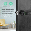 AIT Smart Fingerprint Door Lock,Biometric Keyless Entry Door Lock, Deadbolt Door Lock with Keypad, Fingerprint Door Lock with Reversible Handle Locking for Home and Apartment, Black