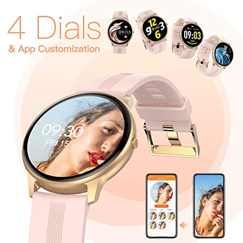Products Smart Watch for Women, AGPTEK Smartwatch for Android and iOS Phones IP68 Waterproof Activity Tracker with Full Touch Color Screen