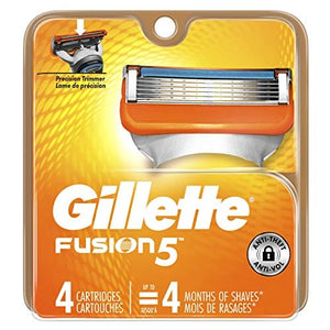 Gillette Fusion5 Men's Razor Blades, 4 Blade Refills (Packaging May Vary)