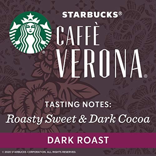 Starbucks Dark Roast K-Cup Coffee Pods - Caffè Verona for Keurig Brewers - 1 Box (32 Pods)