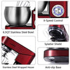 Stand Mixer, CUSIMAX 6.5QT Mixer Stainless Steel kitchen mixer, 6-Speeds Tilt-Head Dough Mixer with Hook, Whisk & Beater, Splash Guard Electric Mixer, Red