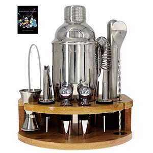 Cocktail Shaker Mixology Bartender Kit, 25oz Stainless Steel Bar Set With Bar Accessories Martini Drink Shaker Muddler Jigger Cocktail Set For Bartender Gifts Home Bars