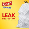 Glad ForceFlex Tall Kitchen Drawstring Trash Bags – 13 Gallon White Trash Bag, Unscented – 120 Count (Package May Vary)
