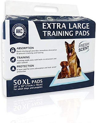 American Kennel Club 50 Count X-Large Training Pads, 30-Inch by 28-Inch