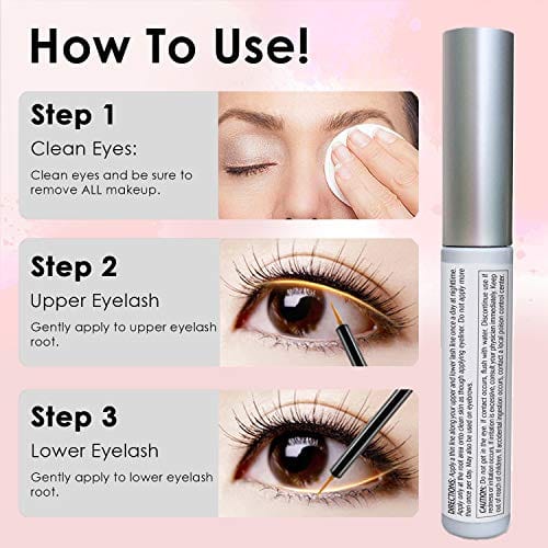 Pronexa Hairgenics Lavish Lash – Eyelash Growth Enhancer & Brow Serum with Biotin & Natural Growth Peptides for Long, Thick Lashes and Eyebrows! Dermatologist Certified, Cruelty Free & Hypoallergenic.
