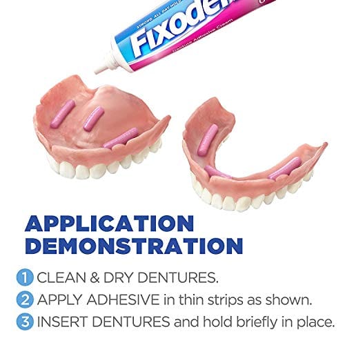 Fixodent Complete Original Denture Adhesive Cream, 2.4 oz, 3 Pack (Packaging May Vary)